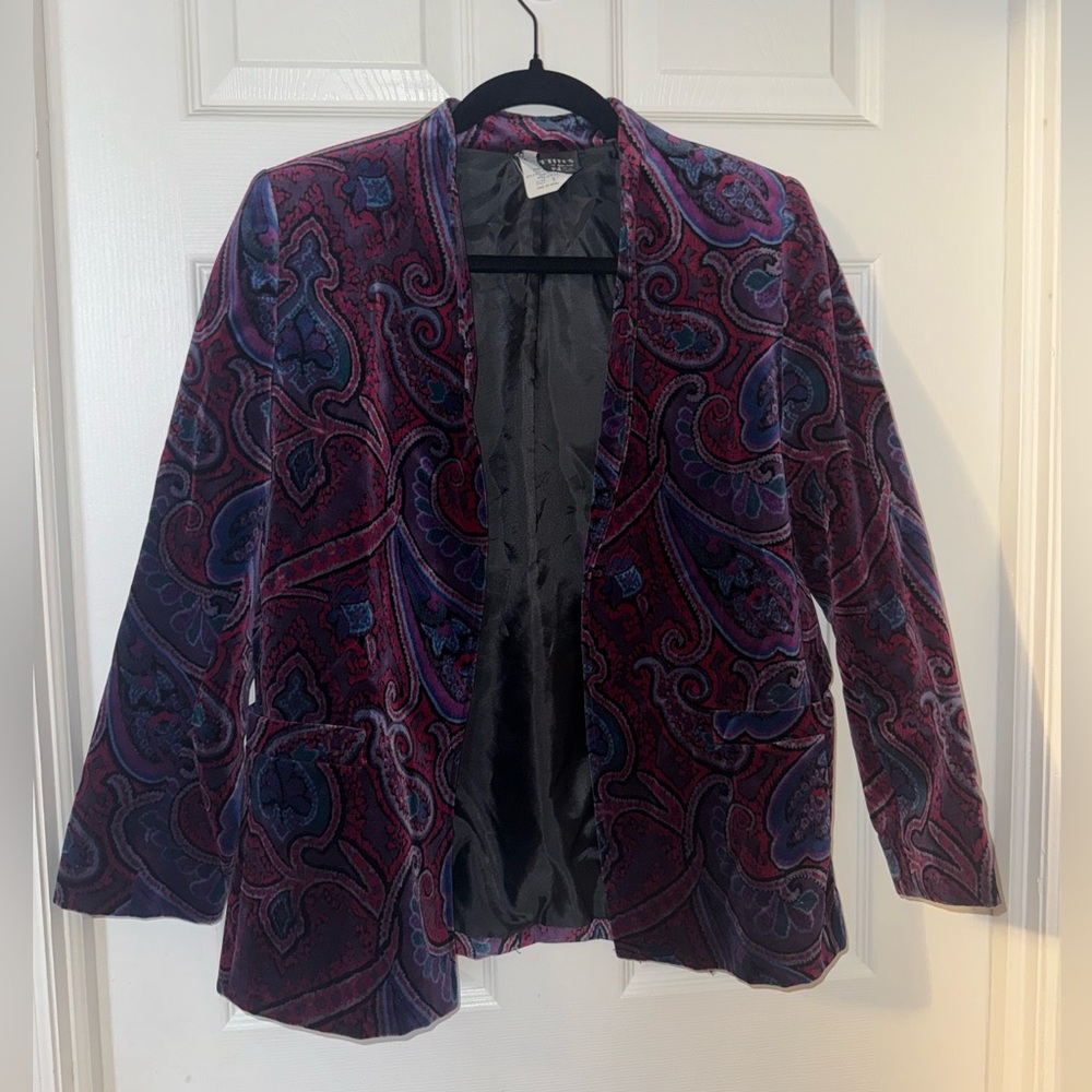 Vintage Paisley Blazer From 80s